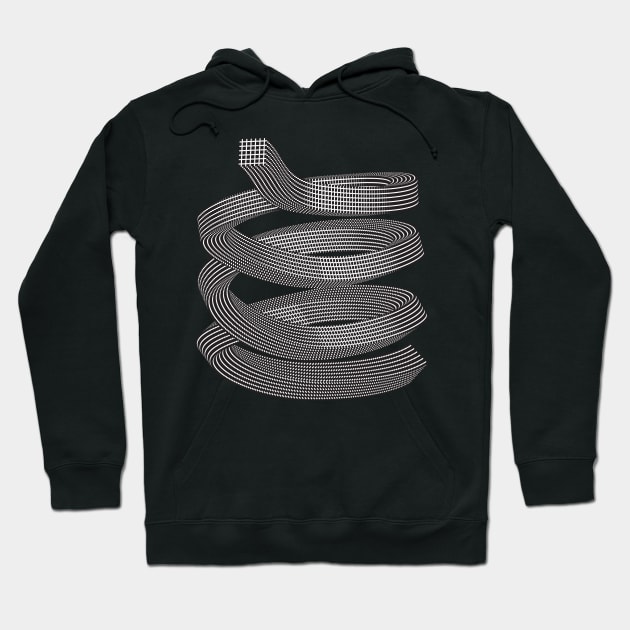 Black and white spiral Hoodie by oscargml